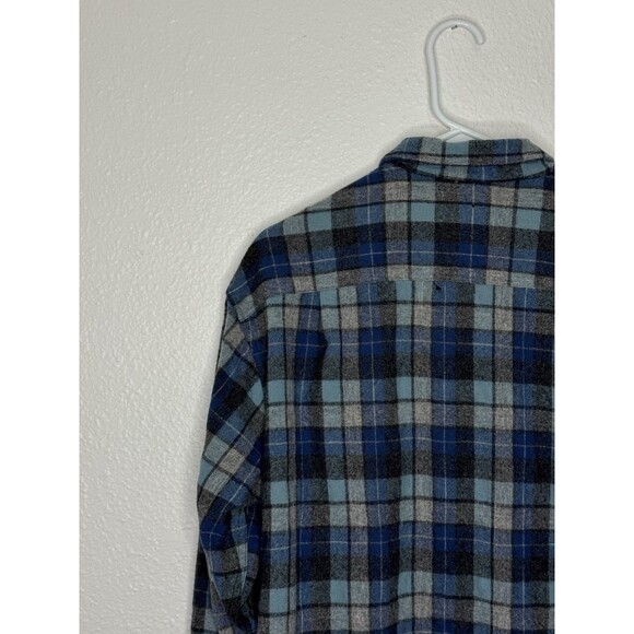 Pendleton Limited Edition Beach Boys Wool Board Shirt Large Blue Plaid *See Pics - Picture 10 of 16